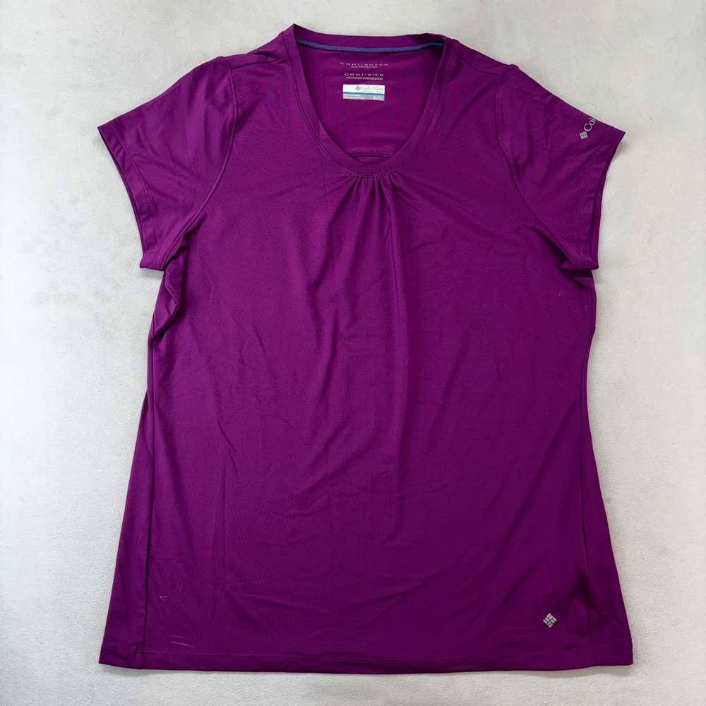 Columbia T-Shirt Women XL Purple Blue Omni-Wick Sun Protection 2 Pack Bundle - Picture 3 of 11